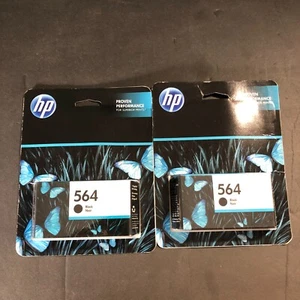 MENGE 2 NEU Original HP 564 schwarze Tintenpatrone Ablaufdatum AUG 2022 - Bild 1 von 5