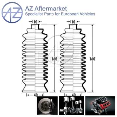 Fits Subaru Legacy 1989-1994 1.8 2.0 2.2 AZ Front Steering Rack Boot Set - Image 1 of 4