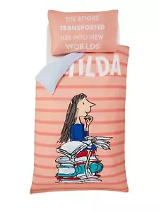 Ropa de cama Roald Dahl Matilda individual gusano libro cuento mágico niños - Imagen 1 de 4