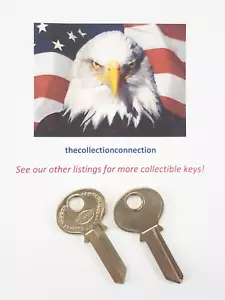 2 Vtg Original CORBIN 8687C-CL Key BLANK 1000FR Rare 4 Pin Size Cabinet Padlock - Picture 1 of 6