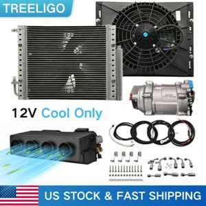 12V Car Air Conditioner Unit Underdash Electric Universal Truck AC Kit 10000 BTU - Picture 1 of 13