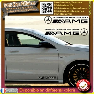 2 Stickers Autocollant powered by mercedes-benz amg sponsor rallye tuning decal - Imagen 1 de 1