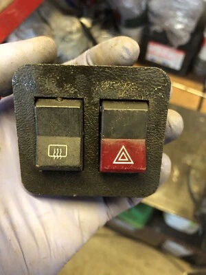 PORSCHE 924/924s/944 HAZARD LIGHT & HEATED WINDOW SWITCH - Image 1 of 3