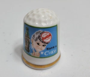 Porzellan Have a Coke Fingerhut - Bild 1 von 8