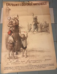 Affiche - Histoire militaire - Poulbot -« N'oublie pas de souscrire …1915 - Imagen 1 de 7