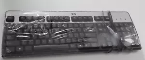 HP Black And Silver Qwerty PS/2 Keyboard - Picture 1 of 6