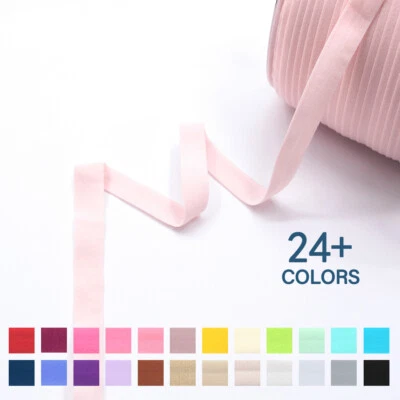 Matte Fold Over Elastic Band FOE 5/8" Headband Dress DIY Sewing Trim 2 5 10 Yard - Image 1 of 4