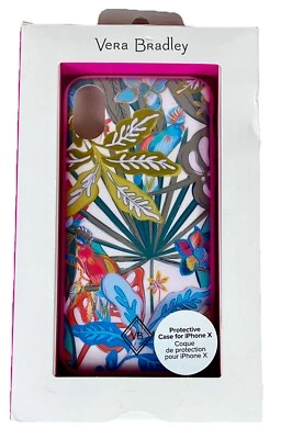 NEW Vera Bradley Slim Cell Phone Case iPhone X Rain Forest Canopy Retail $35 - Image 1 of 2