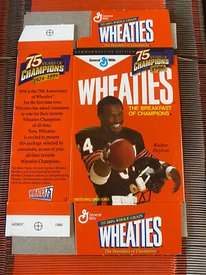 Walter Payton 1999 75 años de campeones fábrica trigo plano mini caja S7 Foto 1 de 4