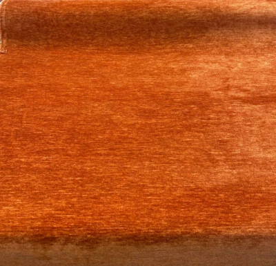 Lush Upholstery Orange Papaya Soft Chenille Fabric By The Yard - Image 1 of 4