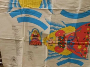 VINTAGE DUFFLE BAG / BACKPACK ~ FAIRY BAG FABRIC PANEL SEWING CRAFT - Picture 1 of 4