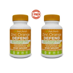 Basic Organics Zinc Lozenges- 100ct Orange Flavor (2 Pack) - Picture 1 of 8
