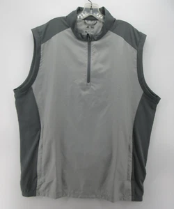 Adidas Vest Men XL Gray Golf 1/4 Zip Pullover Performance Activewear Jacket - Picture 1 of 11
