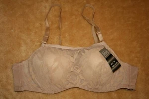 Beige 38B Bra with cami mesh floral cover over the cups - Picture 1 of 2