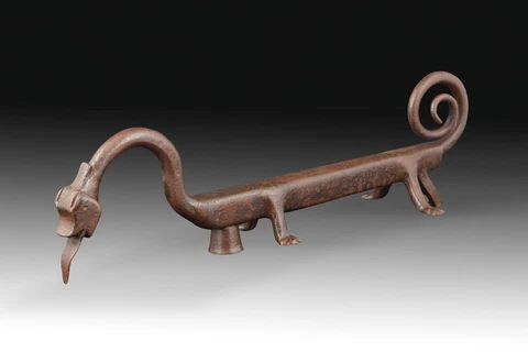 Wrought iron door knocker. Possibly 19th century Cover
