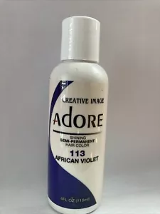 4 Pack Adore Creative Image Semi Permanent Hair Color 4FL OZ #113 AFRICAN VIOLET - Picture 1 of 2