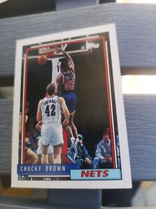 Carte Collection Basket Nba Tops 1992 1993 #263 Chucky Brown Nets