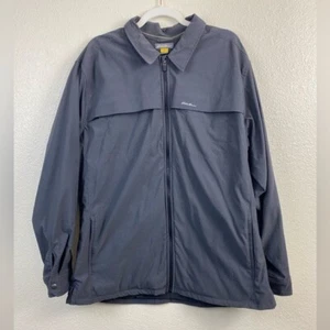 Eddie Bauer Travex Fleece Lined Jacket Mens Size XL Gray Nylon Outdoor Gorpcore - Picture 1 of 15