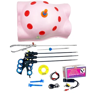 Laparoscopic Endo Trainer Box With Camera Suture Training Instruments Set 5mm - Picture 1 of 4
