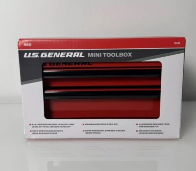 US GENERAL Mini Tool Box RED Same Day Shipping!🔴🔴 - Image 1 of 2