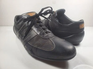Coach Ivan Men's Black Sneaker Shoe Coach Signature Monogram - Size 10D - Picture 1 of 10
