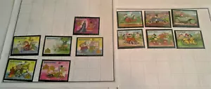 REDONA & UNION ISLANDS SETS OF DISNEY STAMPS IN MOUNTS  DIS28DEC - Picture 1 of 1