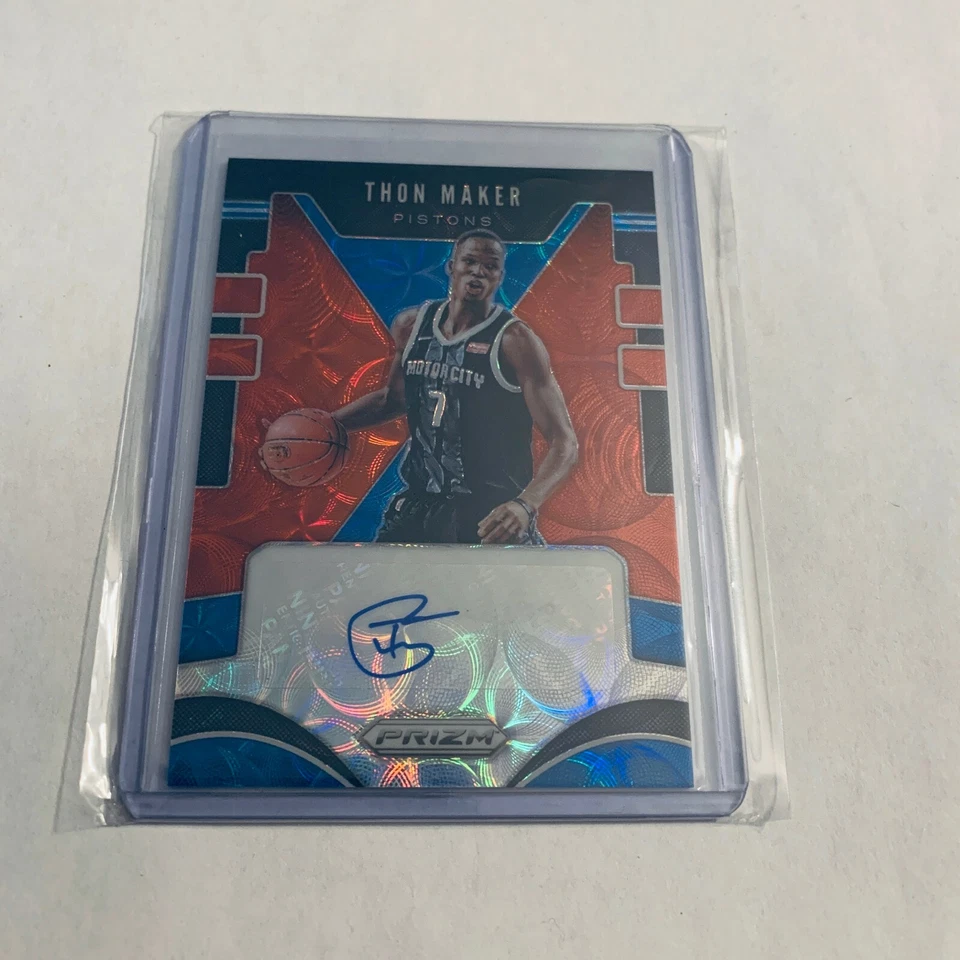 F95004  2019-20 Panini Prizm Signatures Prizms Choice #5 Thon Maker PISTONS - Image 1 of 1