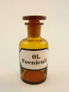Alte Apothekenflasche Ol. Foeniculi. Emailschild. - Picture 1 of 5