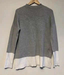 Sportsgirl Ladies Jumper Size 2XS Grey Knit High Neck Colour block Casual XXS - Picture 1 of 10