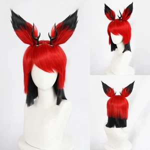 2025 Anime Hazbin Hotel Alastor Cosplay Wig The Devil's Dress Up Wigs Set Props - Picture 1 of 19