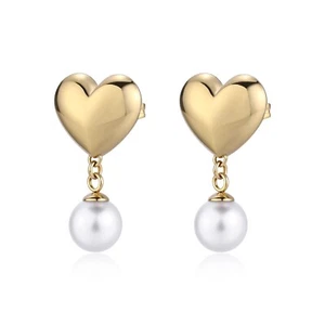 S'AGAPO Pendientes Estelares Acero Corazón Con Cuentas SSE48 (3587) - Imagen 1 de 5