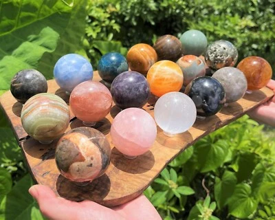 Large Crystal Spheres, 1.5 - 2" Polished Gemstone Spheres (Natural Crystal Ball) - Image 1 of 4