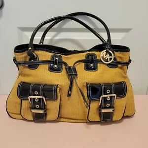 Michael Kors Panama Straw Woven Large Satchel Handbag Purse - Picture 1 of 12
