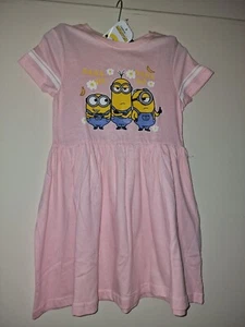 Minions Kleid Kleidchen Sommerkleid Gr.116 TOP Neu Rosa - Bild 1 von 1