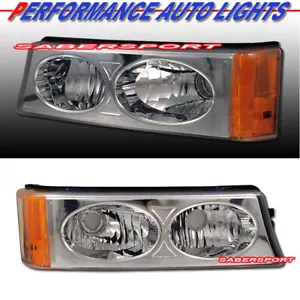Set of Pair Chrome Park Signal Lights for 2003-2006 Chevrolet Silverado - Picture 1 of 1