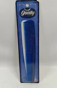 Goody Utility Haarkämme 7" 2er-Pack neu aus altem Lagerbestand versiegelt 1999 hergestellt in den USA Vintage 00621 blau-weiß - Bild 1 von 8