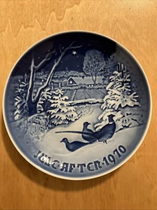 "Plato decorativo de Navidad Bing & Grondahl 1970 faisanes en la nieve-7,25""" - Imagen 1 de 5