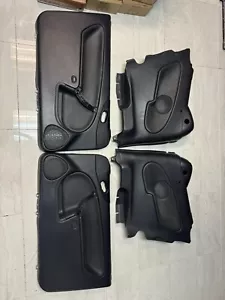 SAAB CONVERTIBLE VIGGEN BLACK OG 9-3 VERT DOOR CARDS PANELS OEM LEATHER (RARE) - Picture 1 of 7
