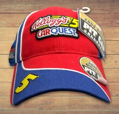 2009 Chase Authentics KELLOGG'S/CARQUEST #5 NASCAR Mark Martin Pit Cap Hat NEW - Image 1 of 4