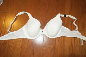 34C VINTAGE ❤️ BODY by Victoria's Secret ❤️ BRA LINED PERFEC COVERAGE LACE WHITE - Picture 1 of 7