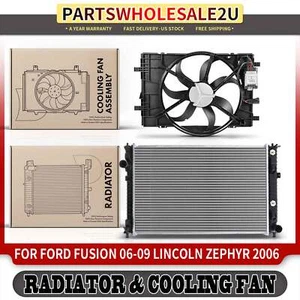 Radiator & Cooling Fan Assembly Kit for Ford Fusion Lincoln Zephyr Mercury Milan - Picture 1 of 8