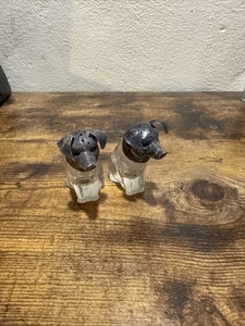 RARE STERLING 925 DOG / PIG ANTIQUE S&P SHAKERS - Picture 1 of 8
