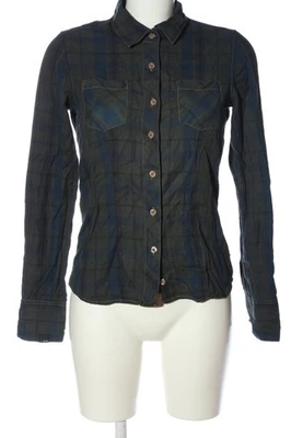 FORVERT Langarmhemd Damen Hemd Gr. DE 36 khaki-blau Casual-Look - Bild 1 von 4