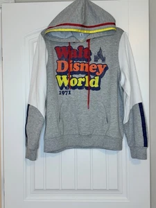Disney Parks Walt Disney World 1971 Gray Hoodie with Colorful Logo Women’s XL - Picture 1 of 4