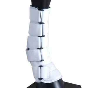 79AI Small Hilason Western Horse Tack 4 In 1 Leg Combo Boots White - Picture 1 of 5