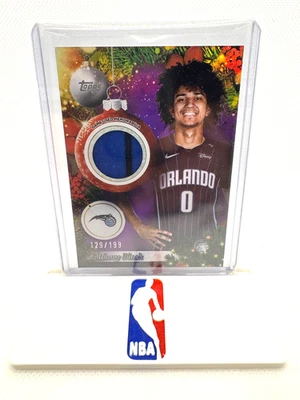 2025-26 Topps Holiday Anthony Black Purple Metallic Relic #PR-AB /199 🔥 - Image 1 of 2