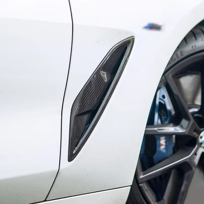 Carbon Fiber Side Grilles Air Vent Covers For BMW 8-Series 840i M850i Gran Coupe - Image 1 of 4