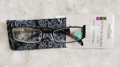 Gafas de lectura Magnivisin Xtravision de moda de mármol negro con estuche +1,50 NUEVAS NUEVAS CON ETIQUETAS Foto 1 de 4