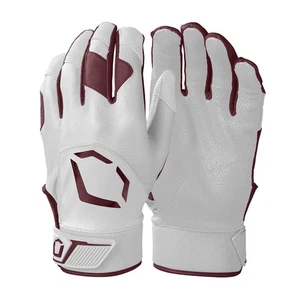 Evoshield Standout Adult Baseball/Softball Batting Gloves - White/Maroon - XXL - Picture 1 of 3