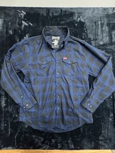 Dixxon Flanellhemd Herren XLarge Blau The Purpose Knopfleiste Flanell D-Tech - Bild 1 von 6